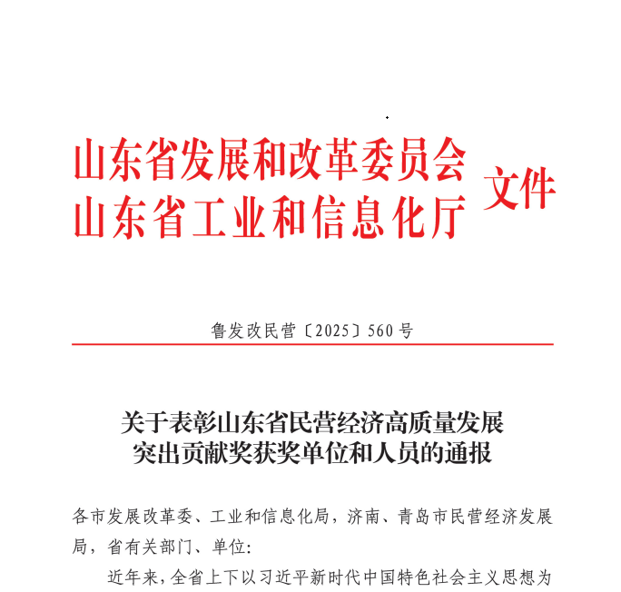 成山集团总裁、太阳集团tcy8722总裁兼首席执行官车宝臻荣膺山东省民营经济高质量发展突出贡献奖